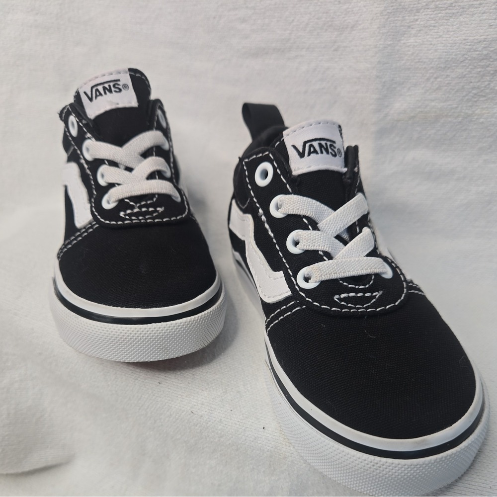 Vans Knu Skool Black White Toddler's 6